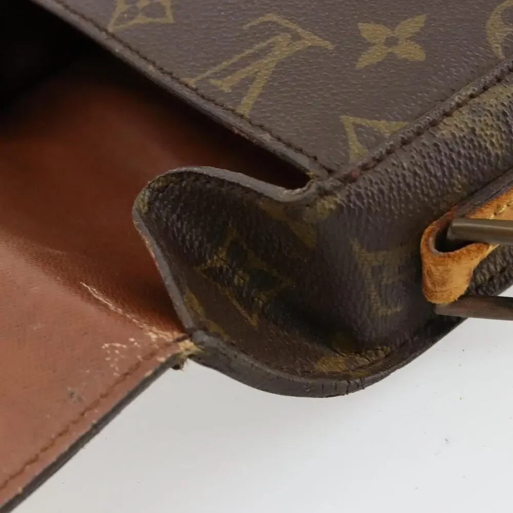 Louis Vuitton Monogram Saint Cloud PM Shoulder Bag Brown